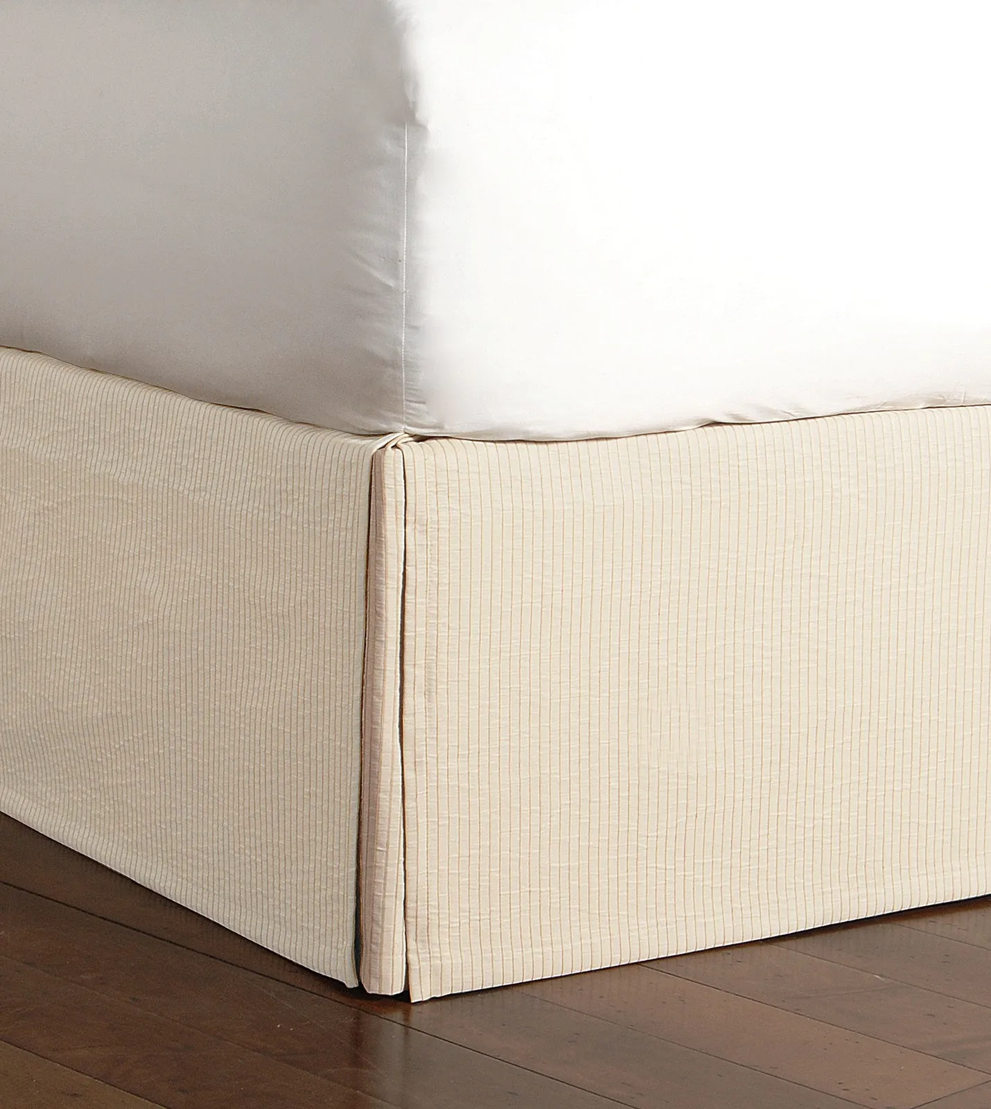 Emmy Ivory Textured Bed Skirt