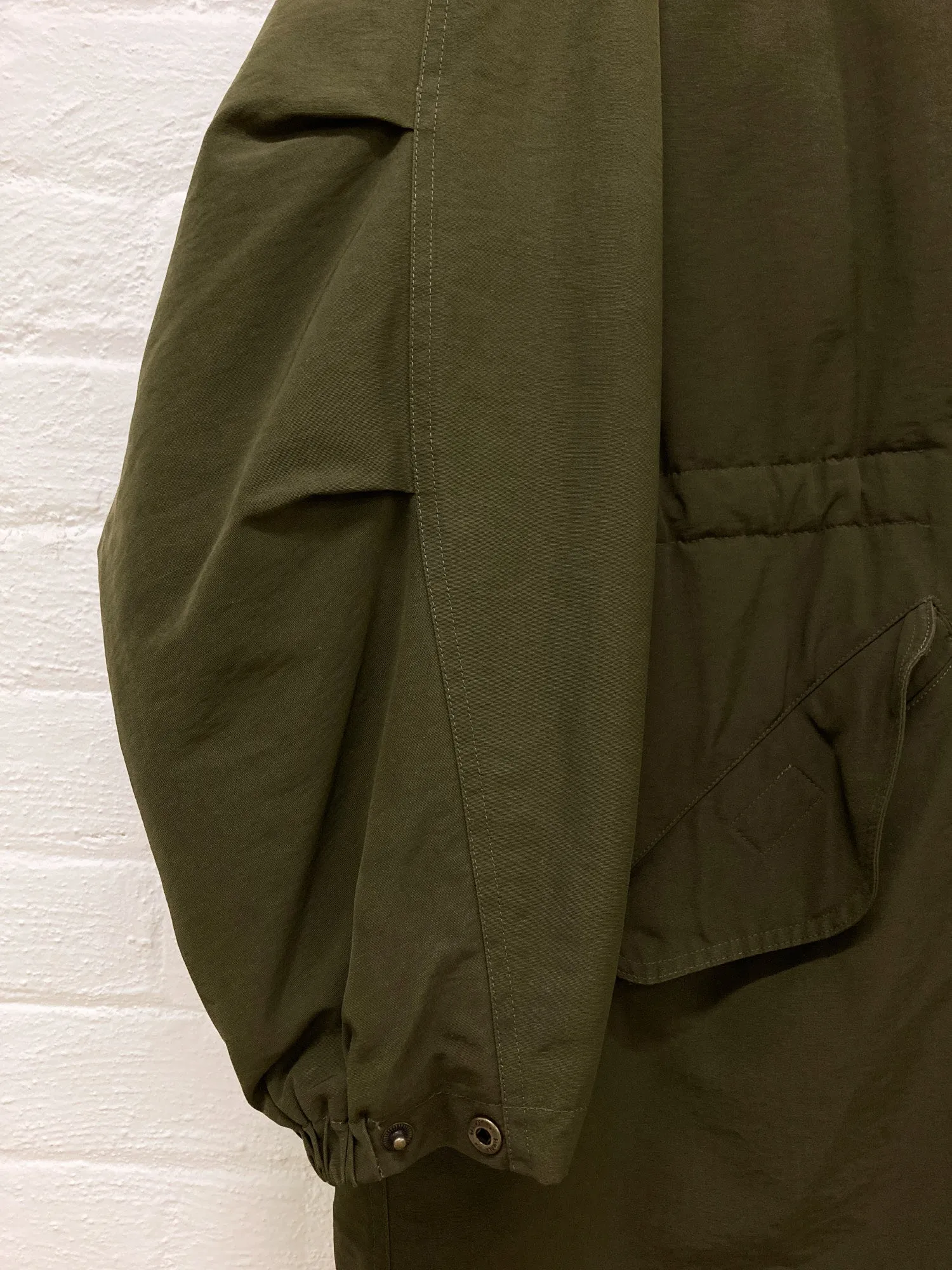 Emporio Armani 1980s padded khaki hooded parka - M