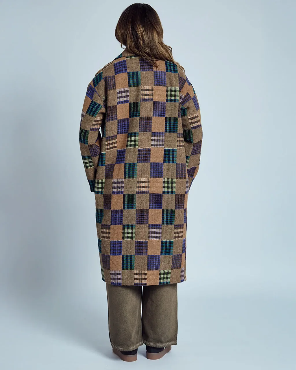 Emrys Patchwork Long-Line Coat