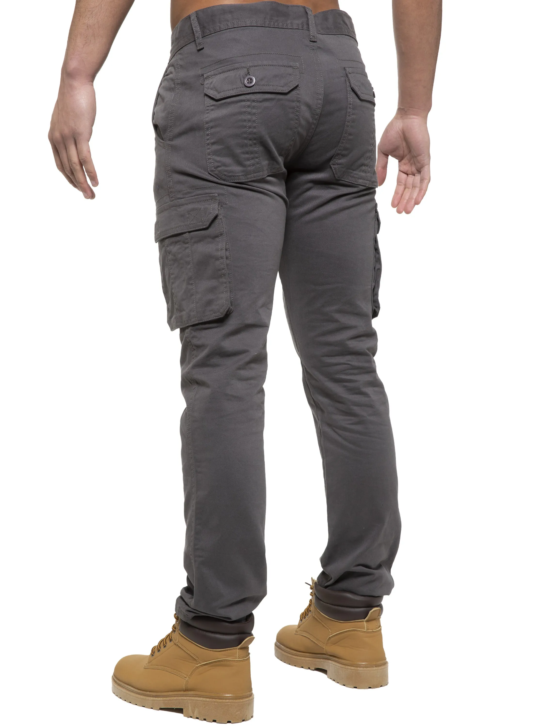 Enzo | Mens Cargo Straight Fit Jeans