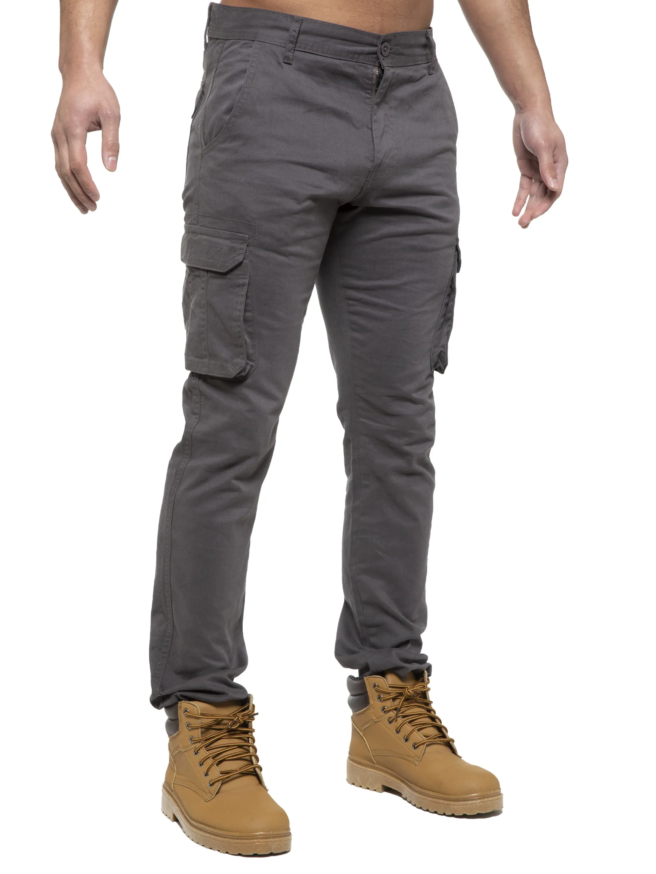 Enzo | Mens Cargo Straight Fit Jeans