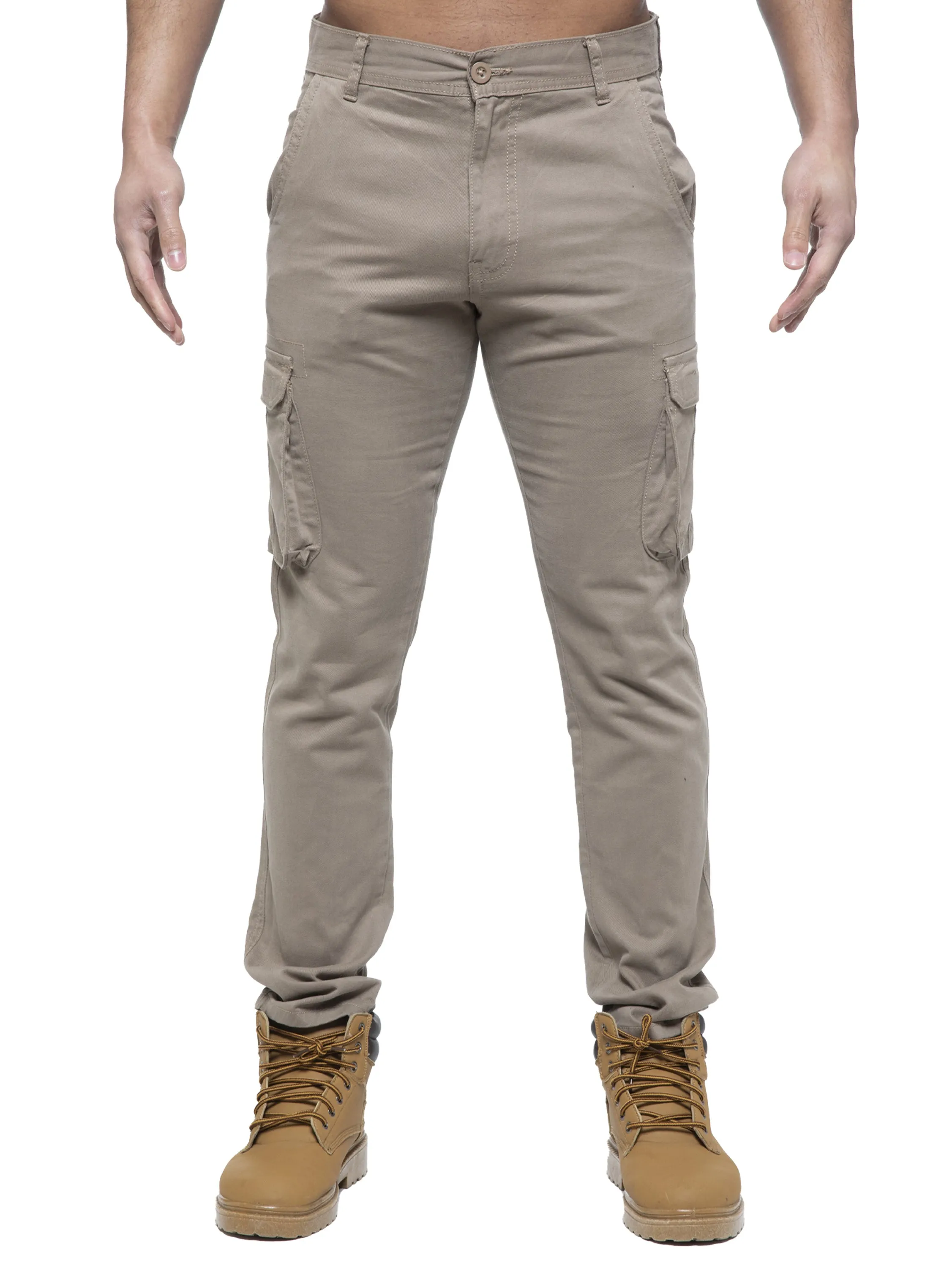 Enzo | Mens Cargo Straight Fit Jeans