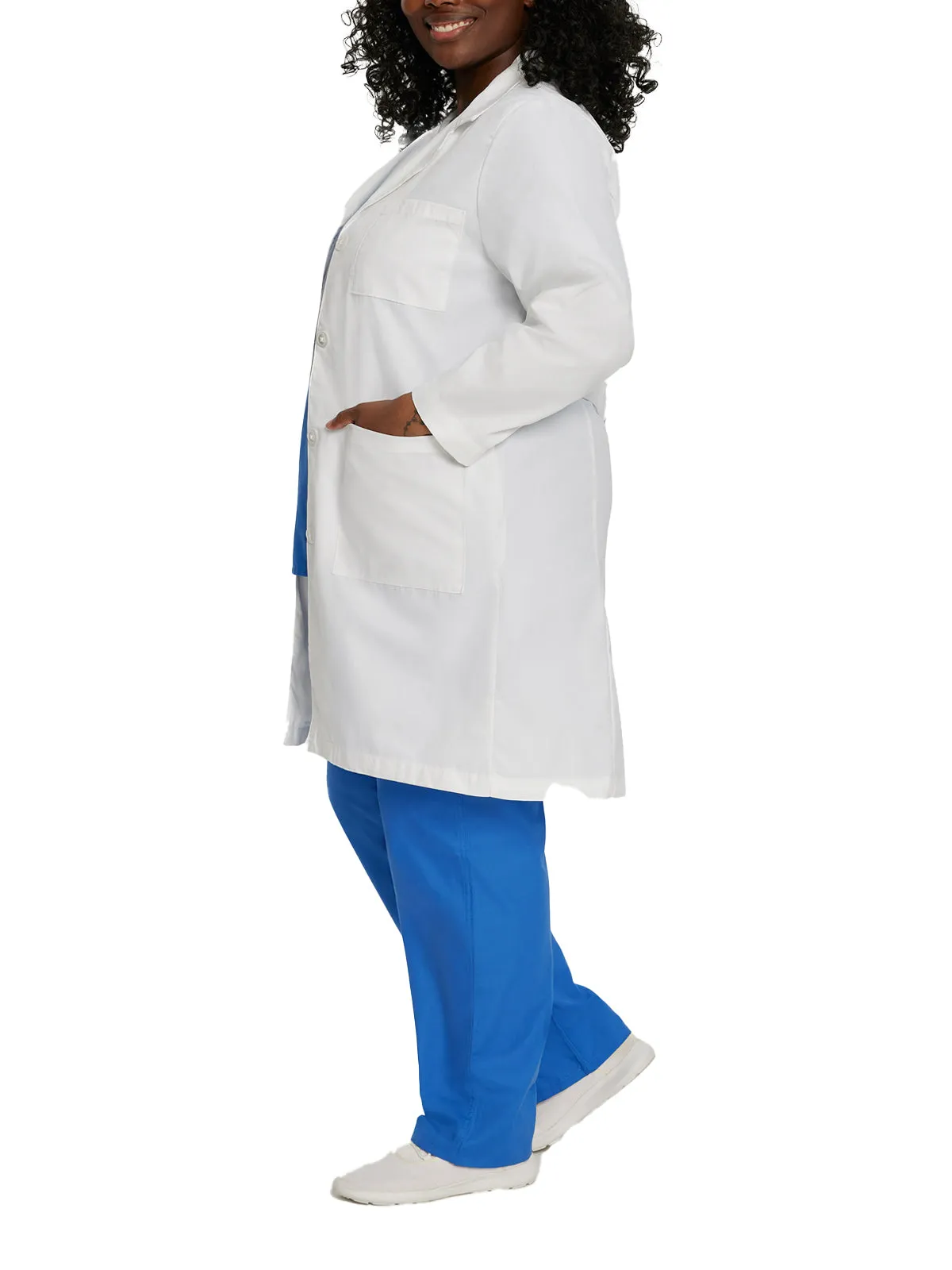 Essential - Women's 3-Pocket Full-Length White Lab Coat