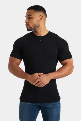 Everyday Henley T-Shirt in Black