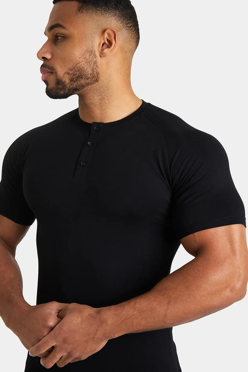 Everyday Henley T-Shirt in Black