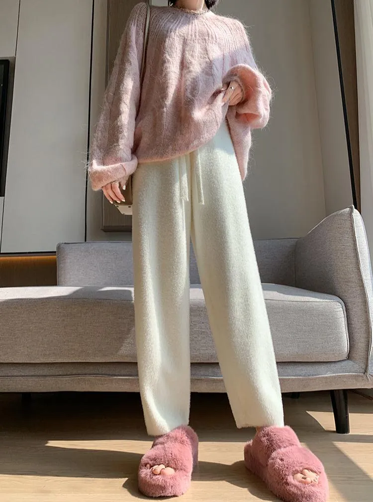 Fashionkova Gissel Fuzzy Knit Lounge Pants