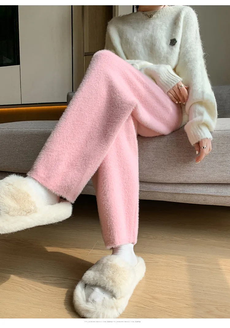 Fashionkova Gissel Fuzzy Knit Lounge Pants