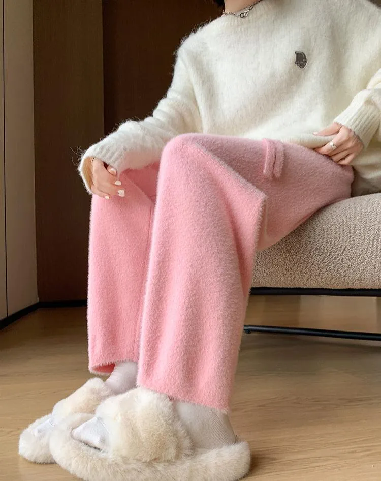 Fashionkova Gissel Fuzzy Knit Lounge Pants