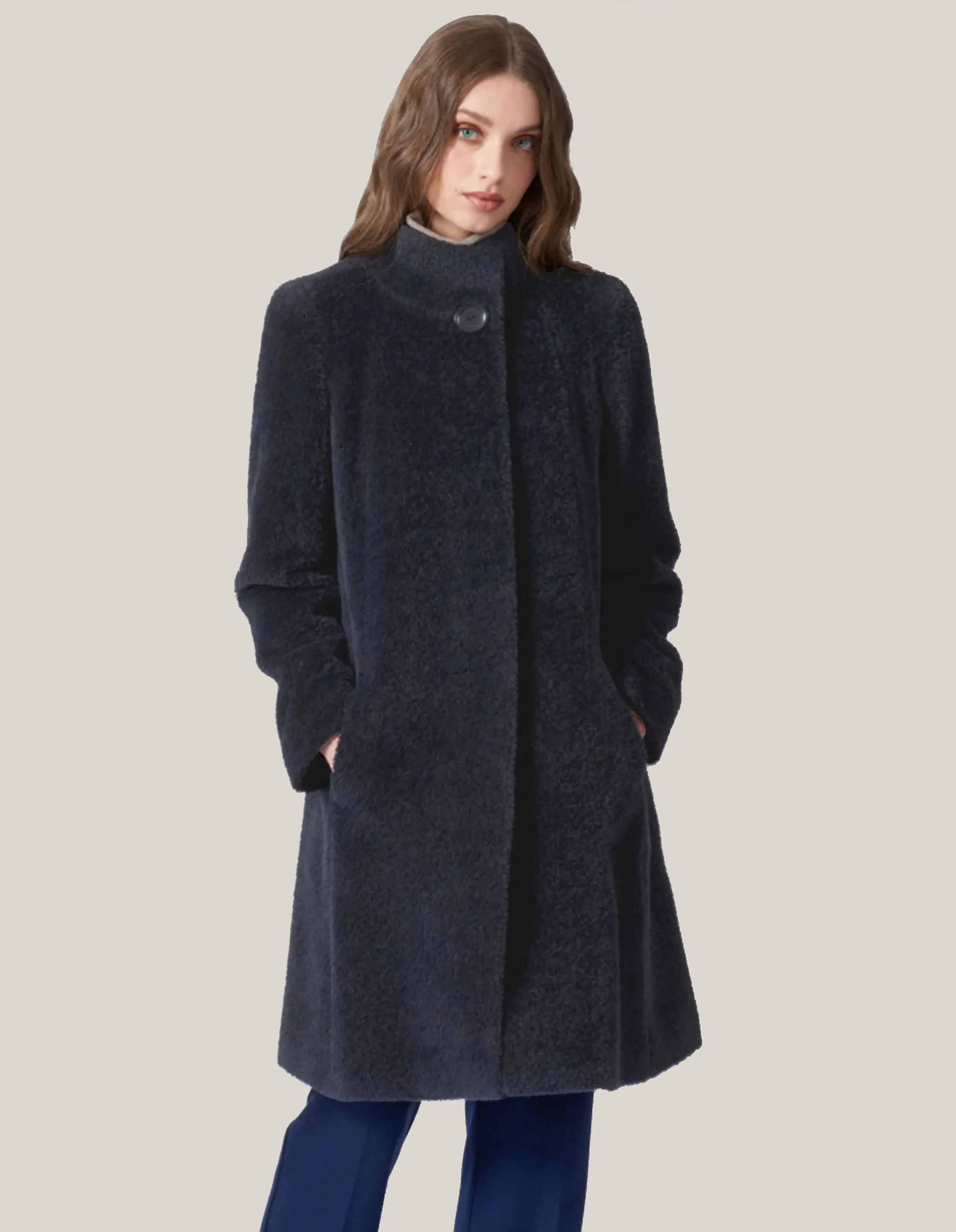 Flared Alpaca & Wool Coat 29001