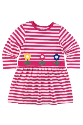 Florence Eiseman Stripe Knit Dress W/Flowers F5441 5107