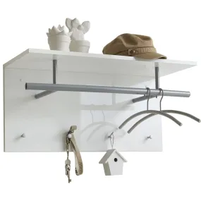 FMD Wall-mounted Coat Rack 72x29.3x34.5 cm White