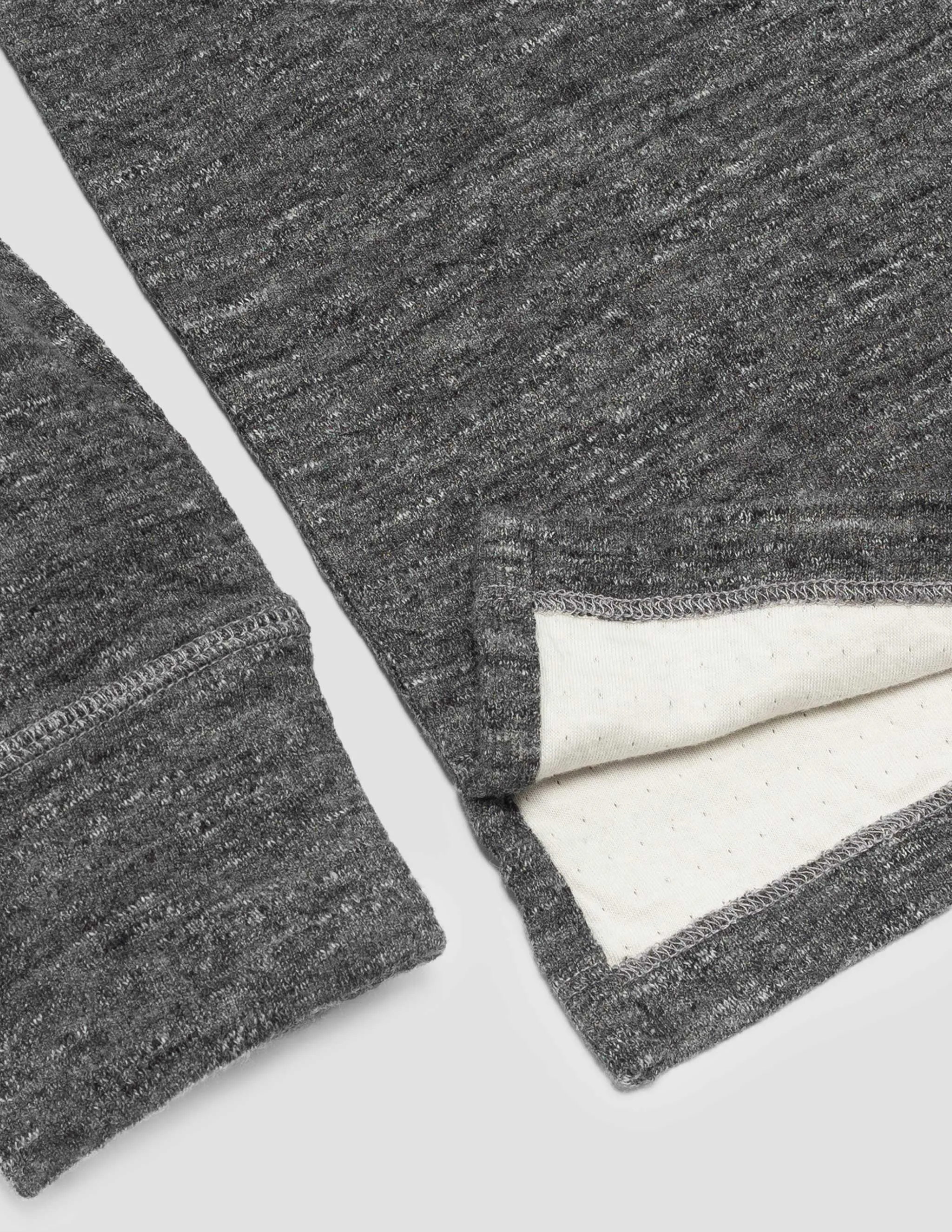 Ford Double Knit Henley in Charcoal