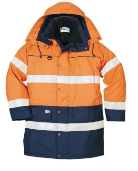 Fristads Bt-467 Polydex® Lined Parka  Orange Navy