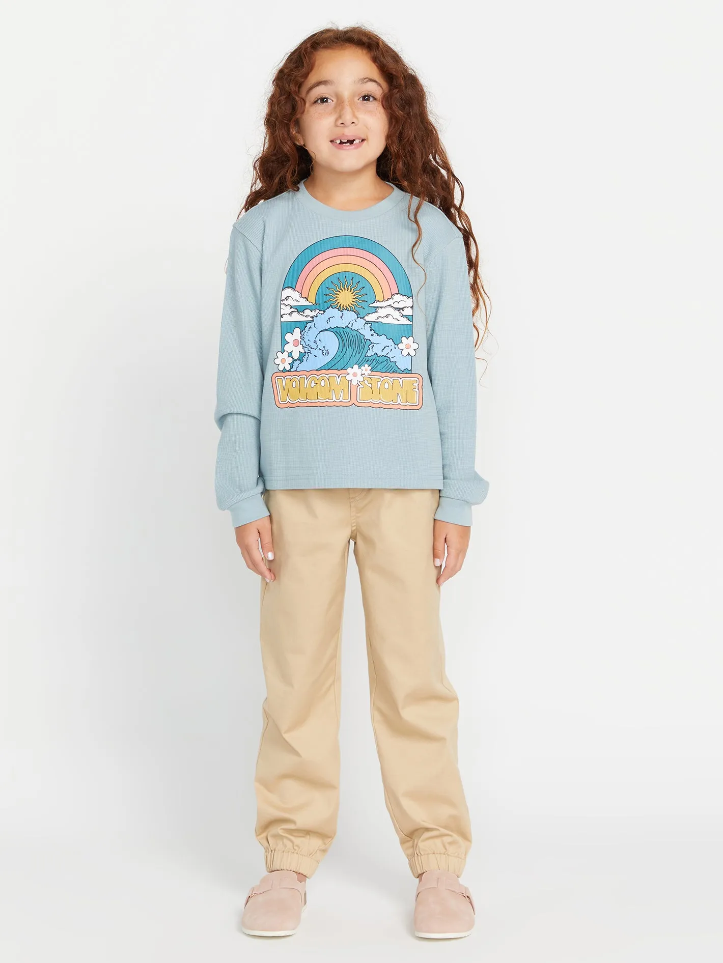 Girls Thermality Long Sleeve Tee - Smokey Blue