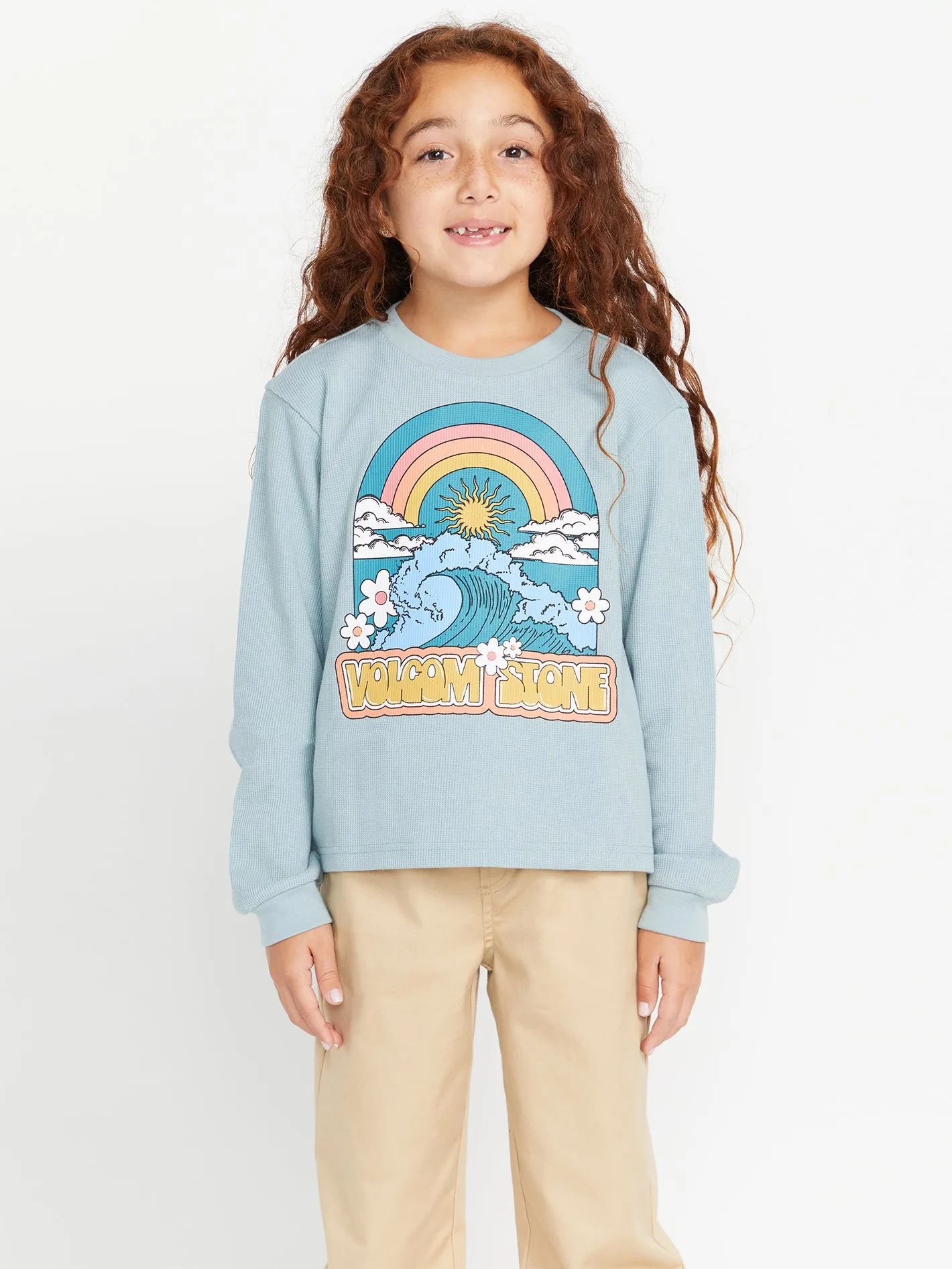 Girls Thermality Long Sleeve Tee - Smokey Blue