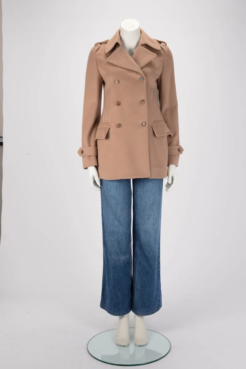 Gucci Beige Wool Pea Coat IT 40