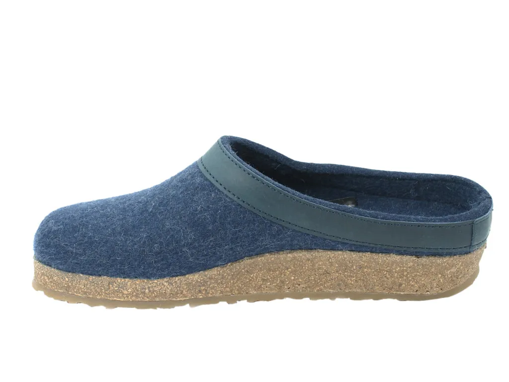 Haflinger Clogs Grizzly Torben Jeans Blue