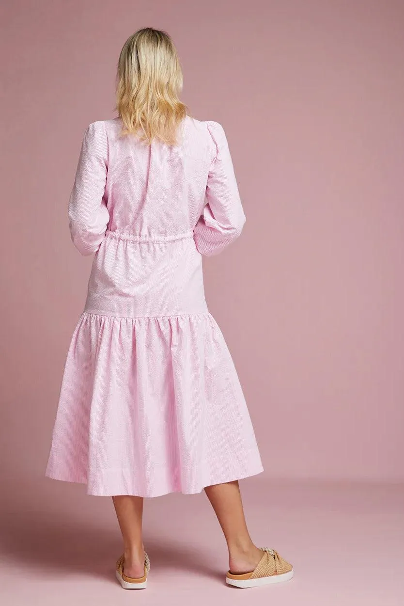 Hamden Dress | Bubble Gum Seersucker