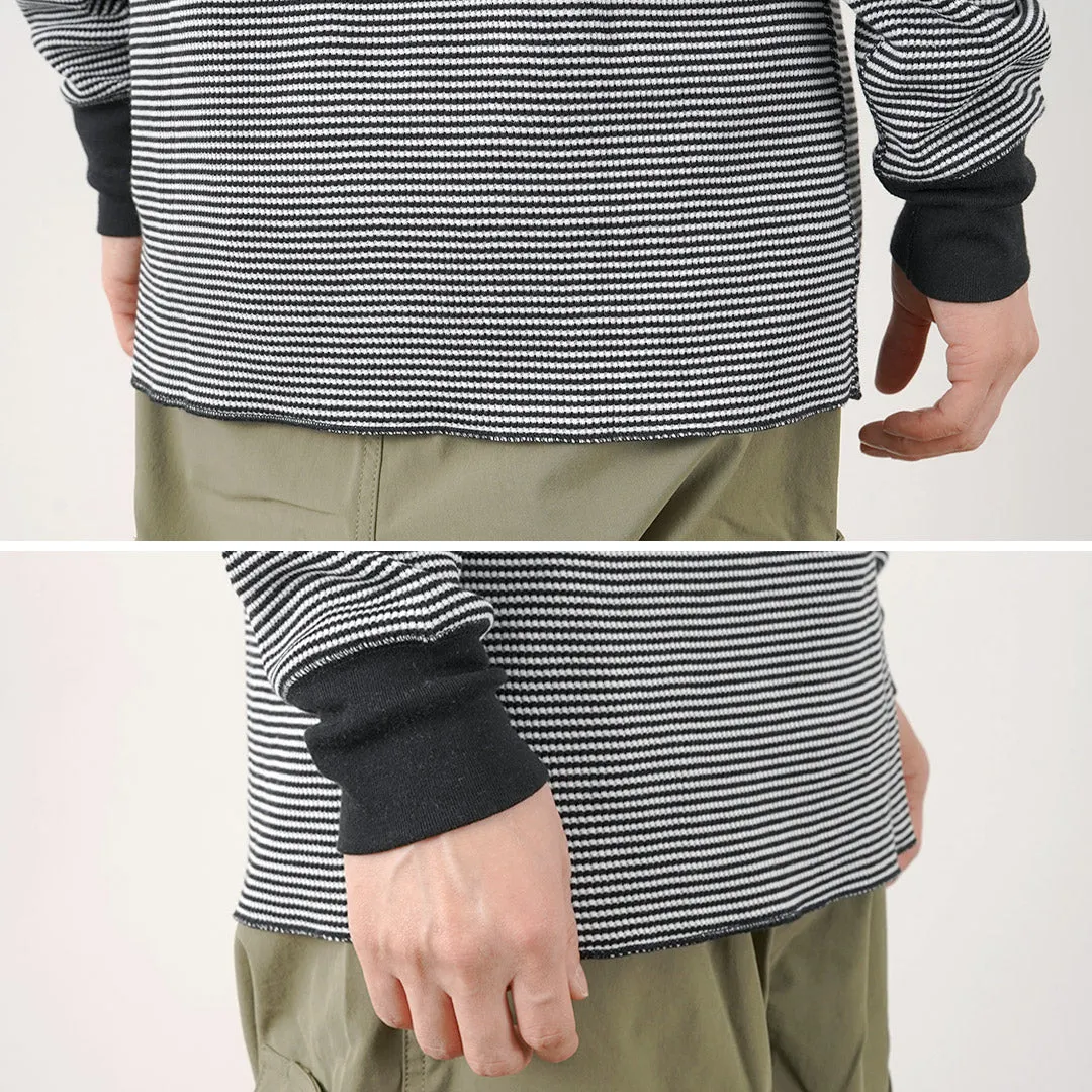 HEALTHKNIT / Basic Waffle Henley Neck Long Sleeve