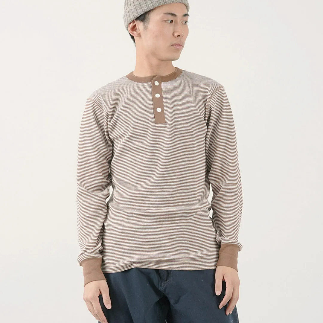 HEALTHKNIT / Basic Waffle Henley Neck Long Sleeve