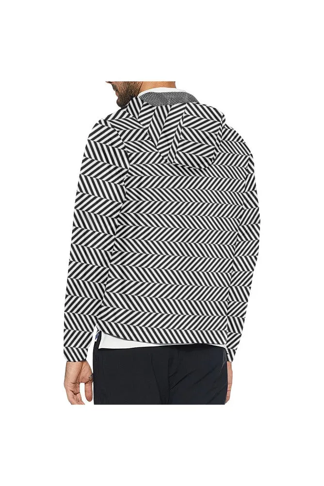 Herringbone All Over Print Windbreaker for Men (Model H23)