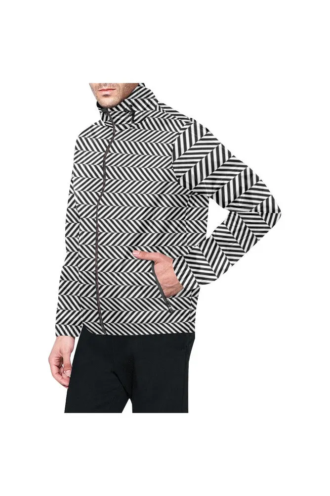 Herringbone All Over Print Windbreaker for Men (Model H23)