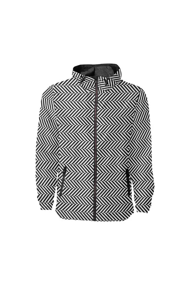 Herringbone All Over Print Windbreaker for Men (Model H23)