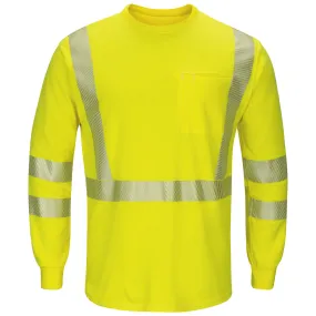 Hi-Visibility Lightweight Long Sleeve T-Shirt with Insect Shield SMK8 - Yellow/Green