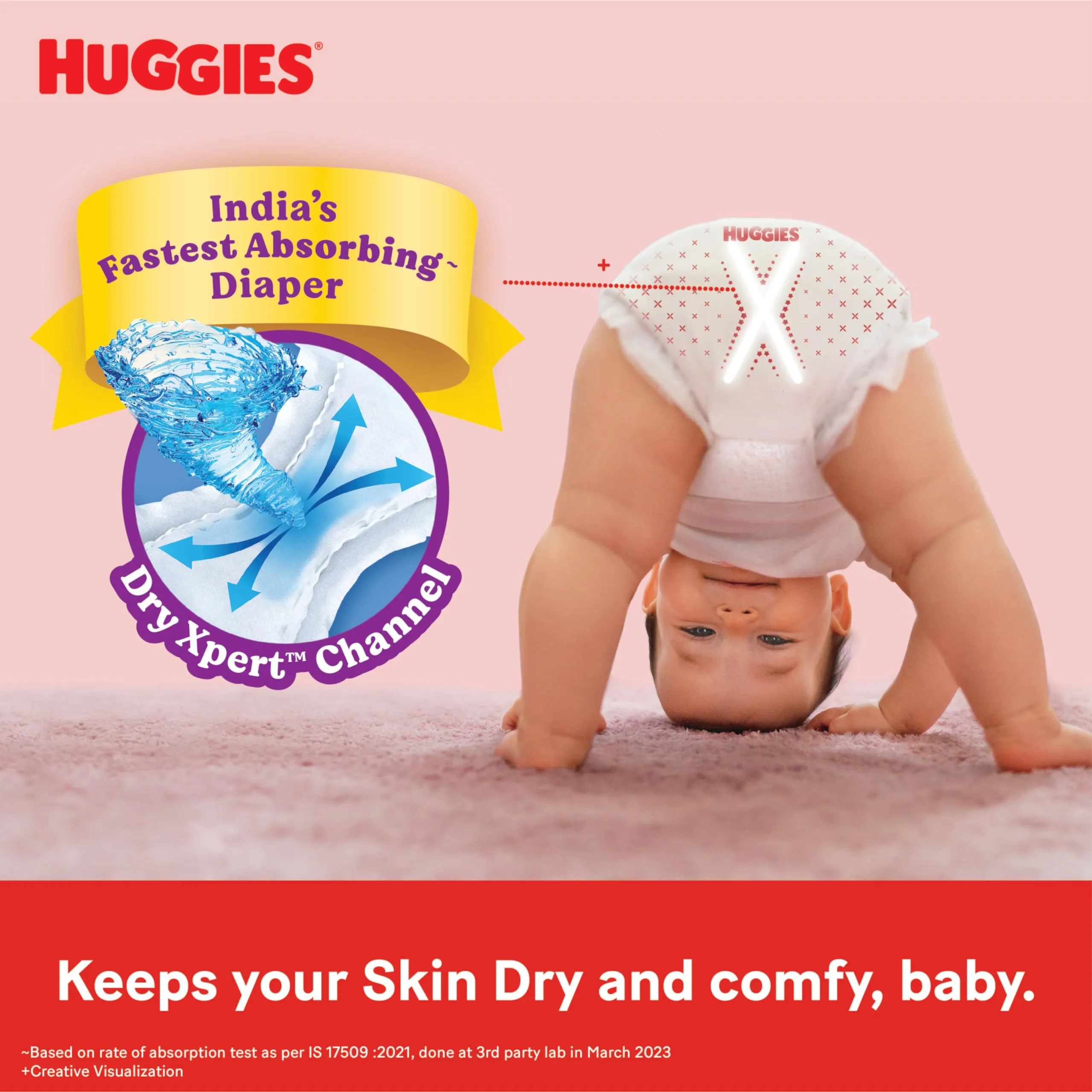 Huggies Complete Comfort Wonder Pants Double Extra Large (XXL) Size (15-25 Kgs) Baby Diaper Pants, 24 count| India's Fastest Absorbing~ Diaper with upto 4x faster* absorption