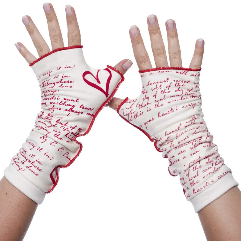 I Carry Your Heart Writing Gloves