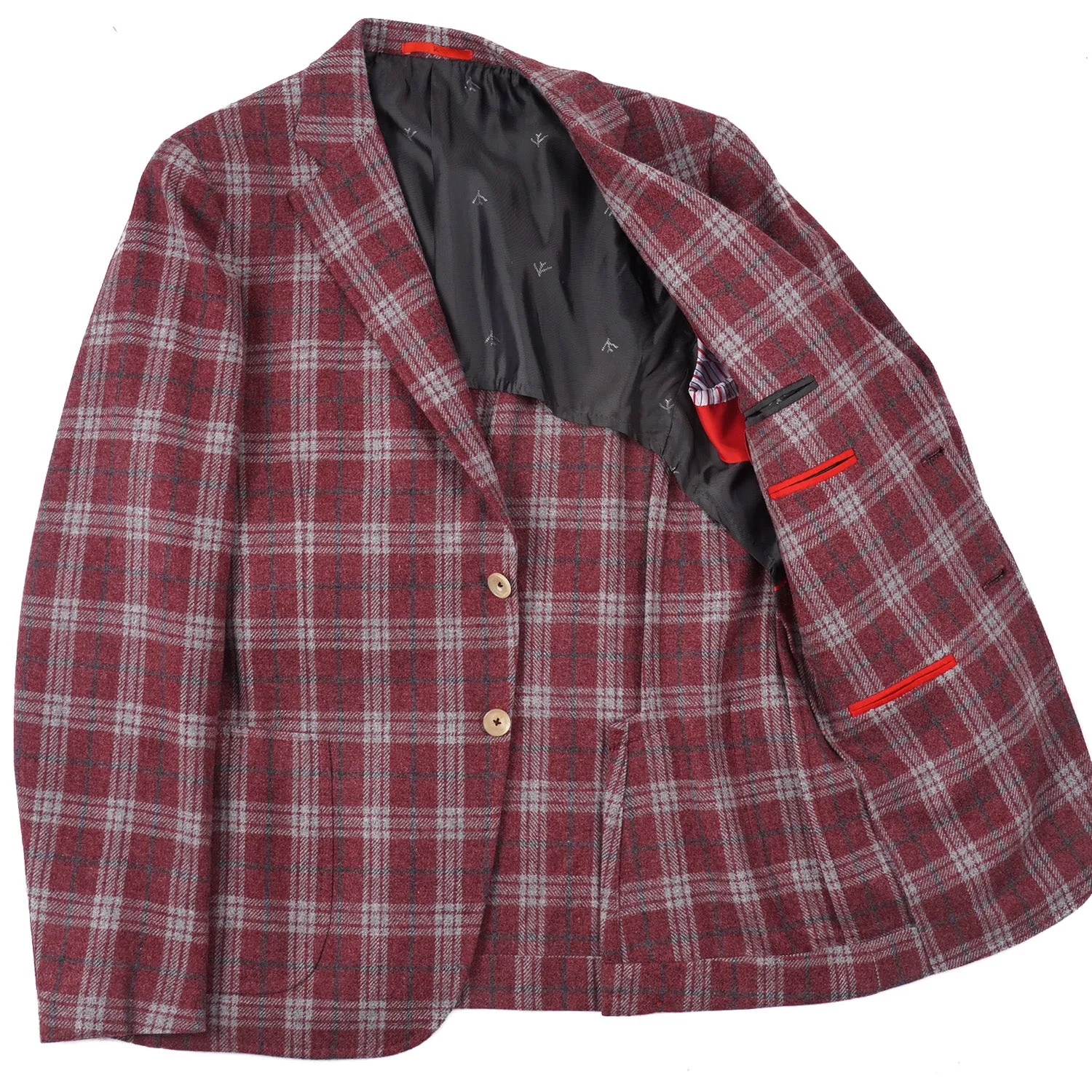 Isaia Slim-Fit Soft Flannel Wool Sport Coat