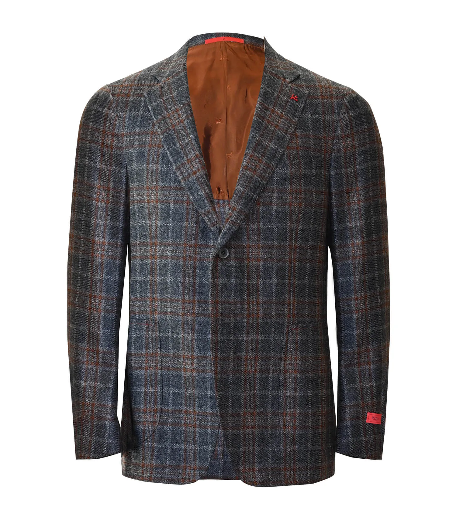 ISAIA Wool and Silk Overcheck Sport Coat