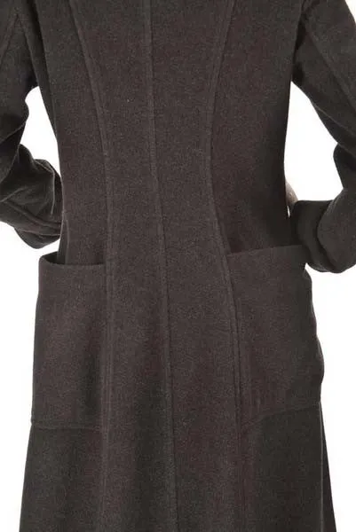 Ivan Grundahl Black Wool Large Collar Coat