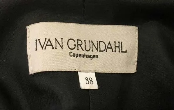 Ivan Grundahl Black Wool Large Collar Coat