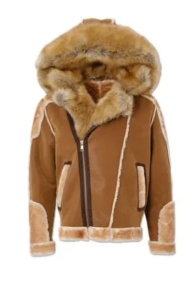 Jordan Craig LEGACY EDITION EL JEFE MOTO SHEARLING JACKET Men’s - NEW WALNUT