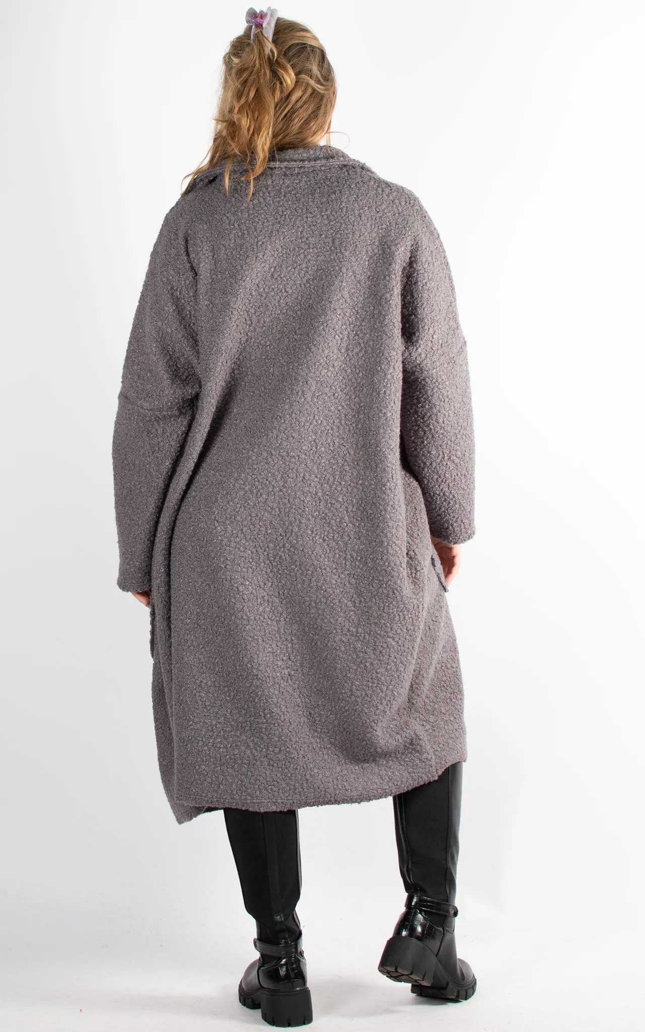 Kerry Boucle Coat | Charcoal