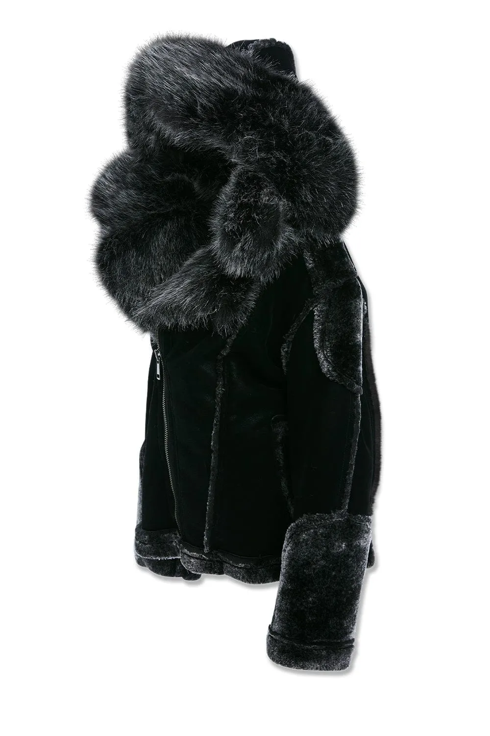 Kids El Jefe Shearling Moto Jacket (Black)