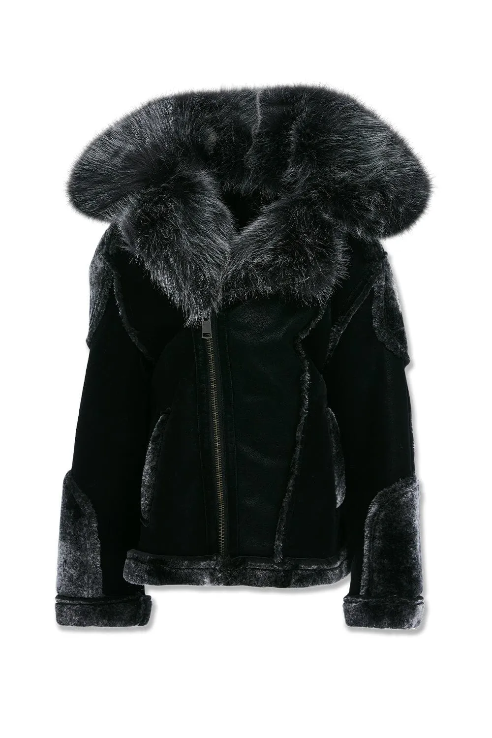 Kids El Jefe Shearling Moto Jacket (Black)