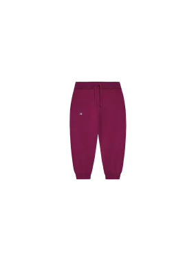 Kids' Recycled Cashmere Track Pants—plum purple