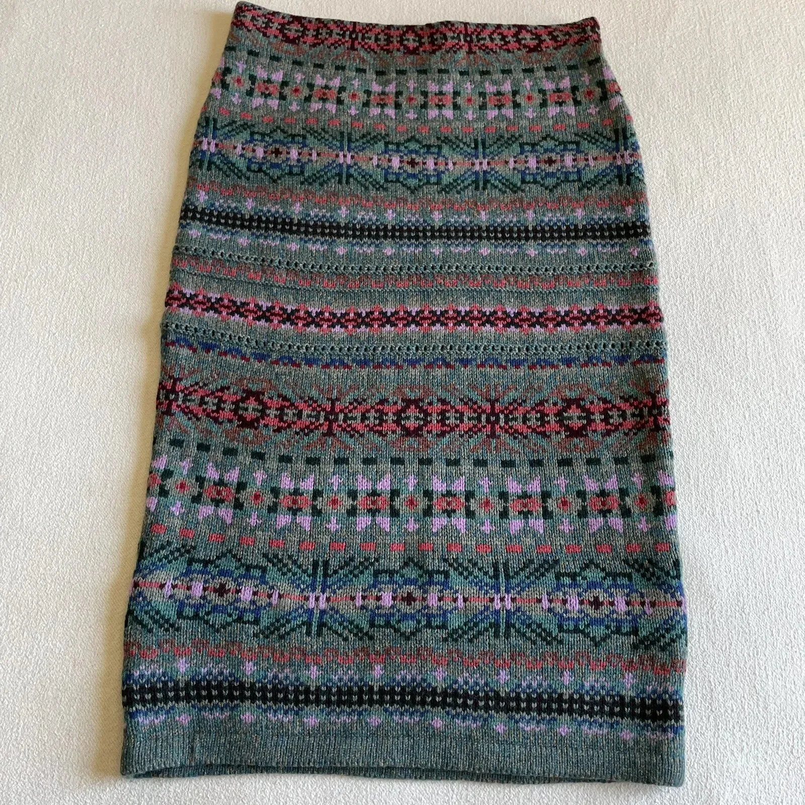 LAUREN RALPH LAUREN Fair Isle Wool-Blend Pencil Skirt