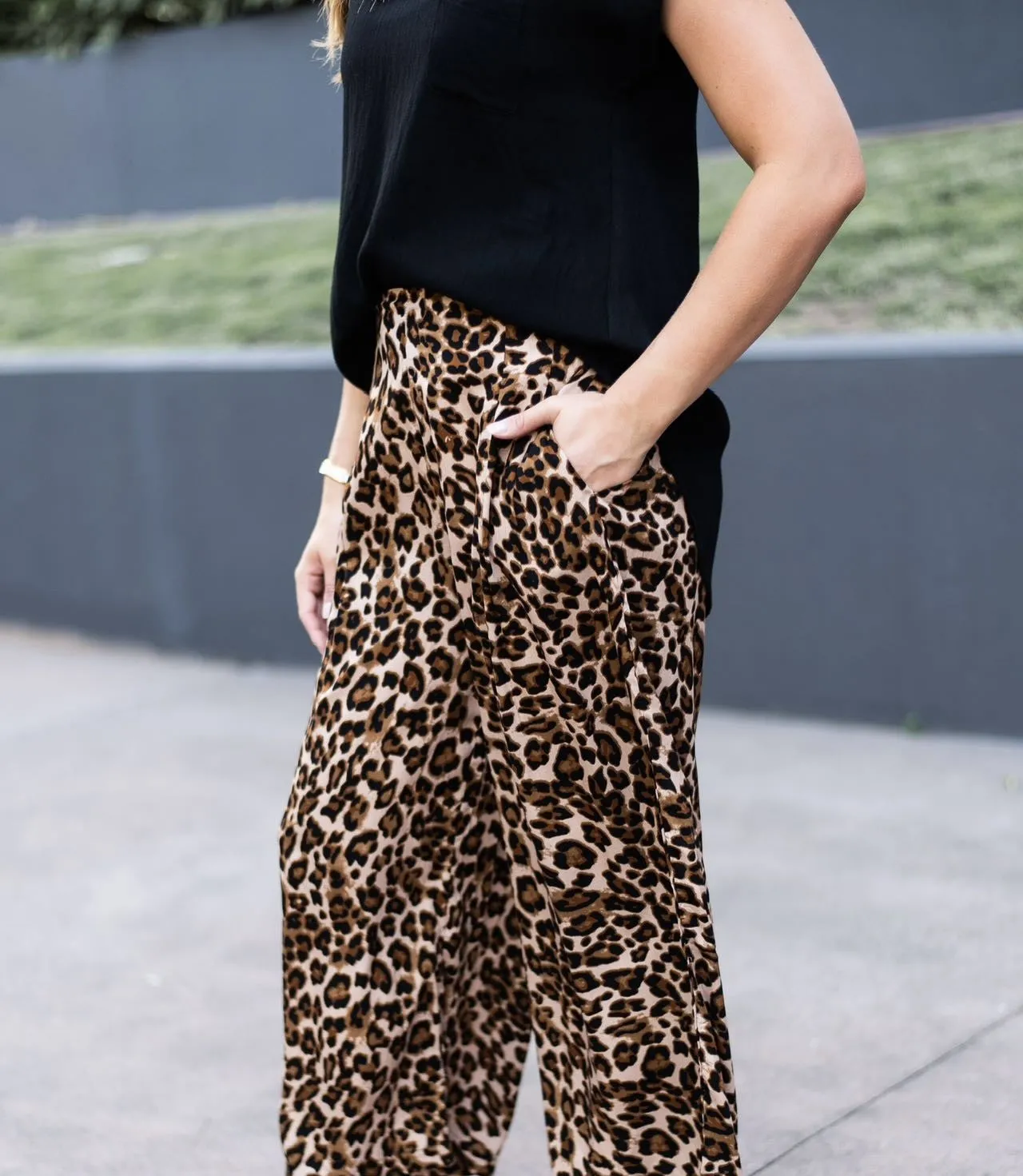 Leopard Print Loose Pant