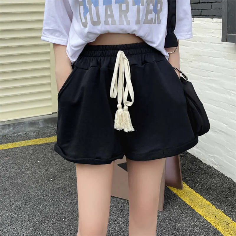 Look thin and tall! 2022 trendy summer high waist curly women's sports shorts