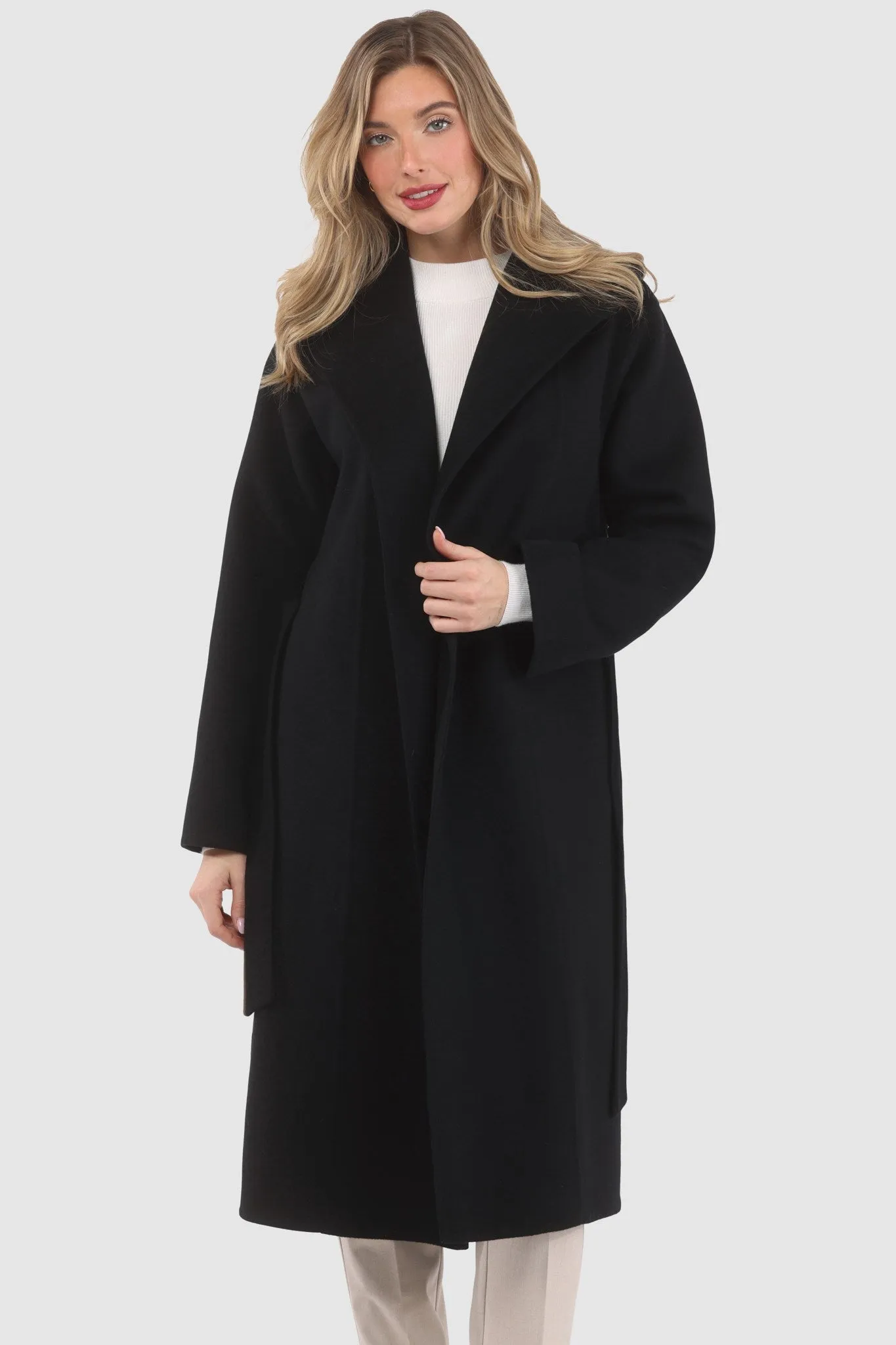 Loro Piana Wool Belted Short Coat