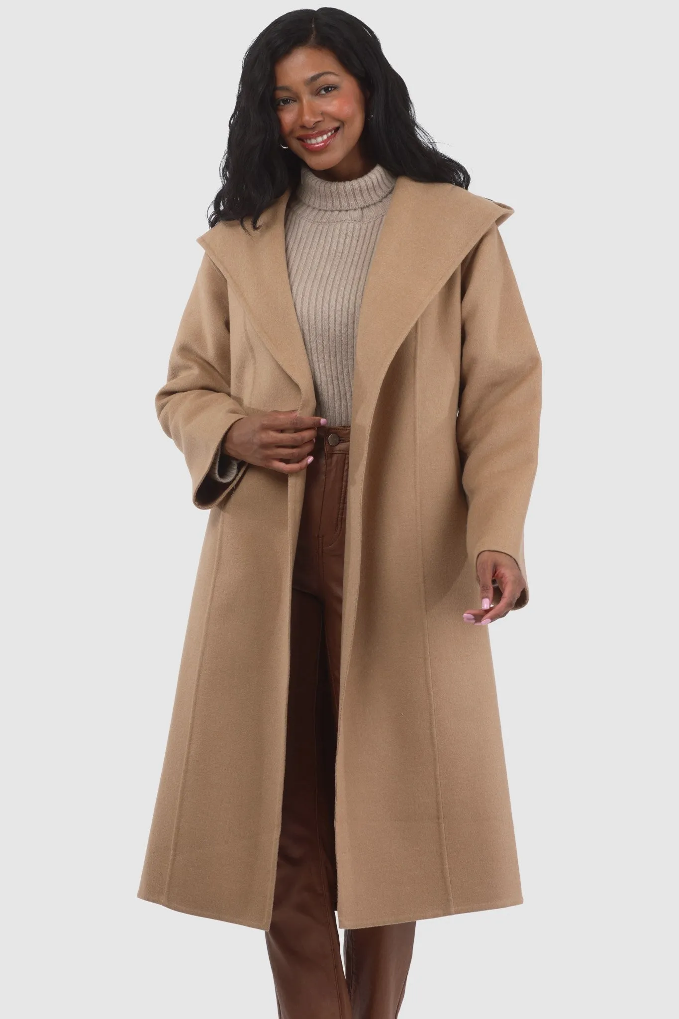 Loro Piana Wool Belted Short Coat