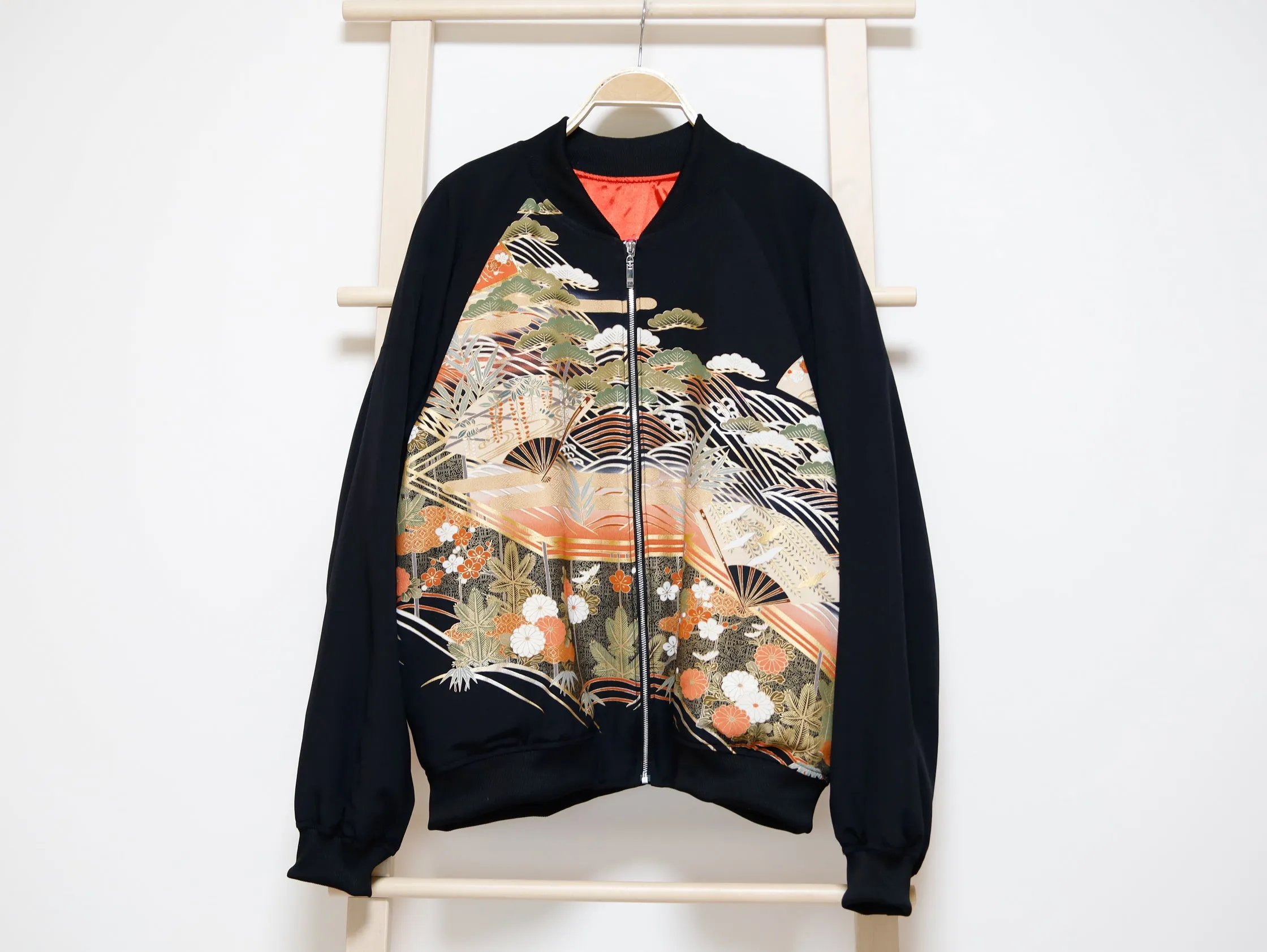 <J09-016> KIMONO BOMBER Jacket  -Mens M  Ladys XL