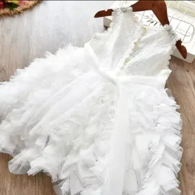 Lulubelle  Layered Tulle Party Dress - White