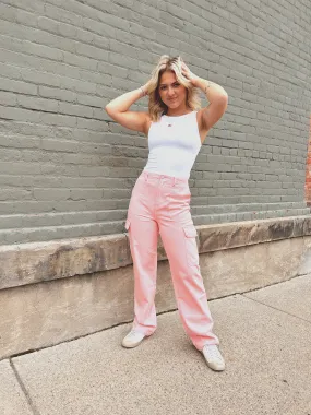 Mackenzie Pink Cargo Pants