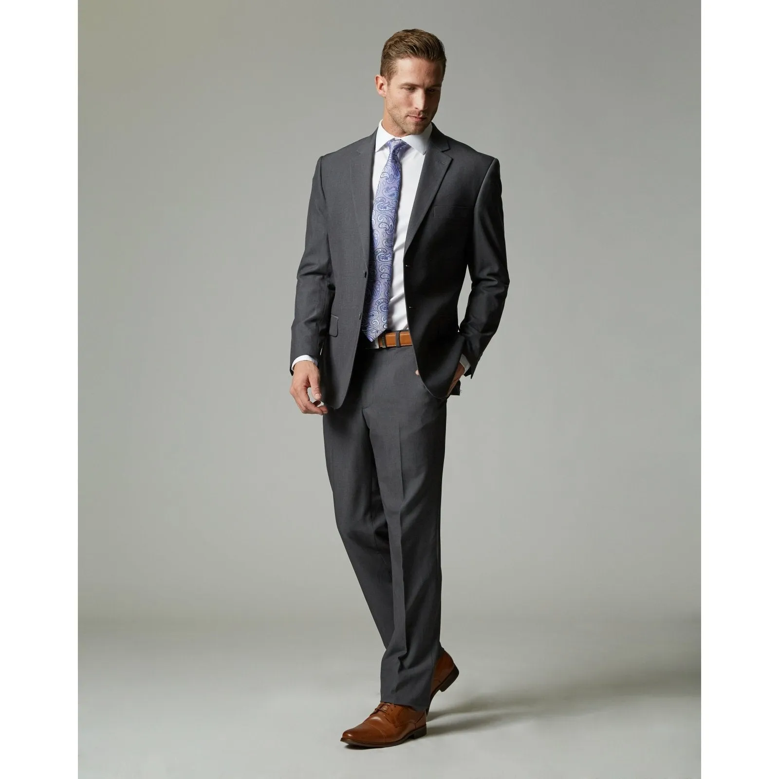 Medium Grey Tour Stretch Modern Fit Suit