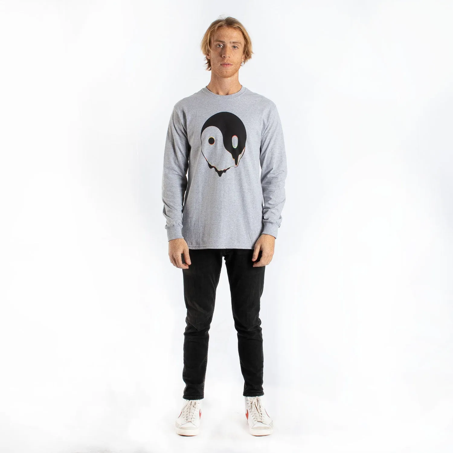 Melty Ying Yang L/S Gray T-Shirt by Altru Apparel