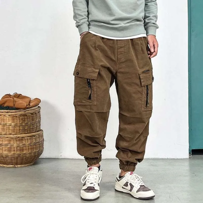 Men's Casual Washed Out And Dyed Loose Harem Pants